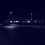 beautiful night scene on roads in lahore punjab pakistan