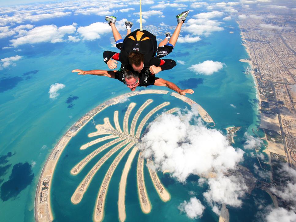 Skydive from and over the Palm Jumeirah Islands